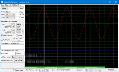 Analog signal recording